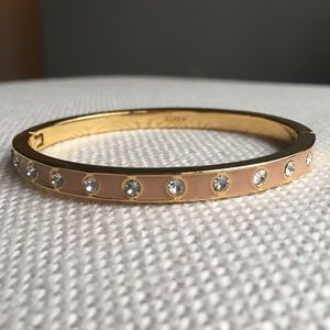 J. Crew Bracelet Peach Nude Resin and Rhinestones